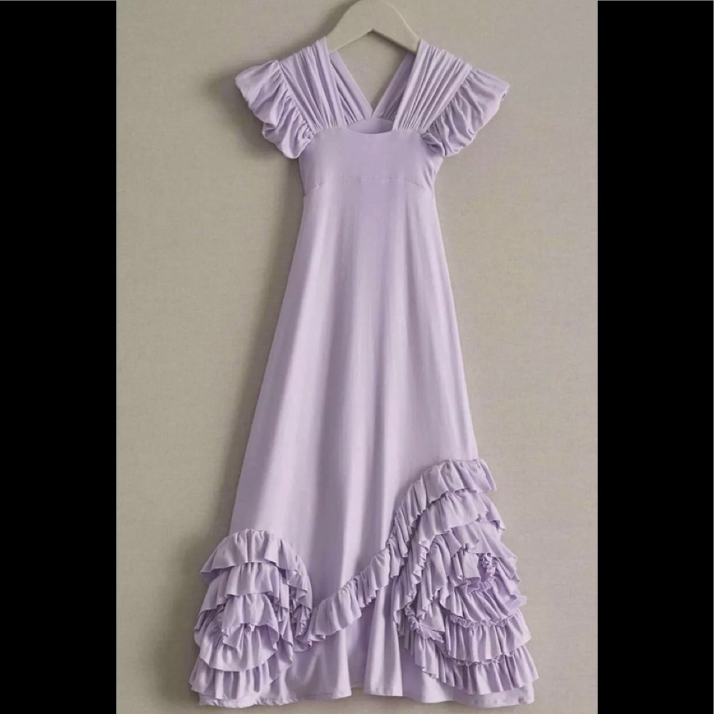 Pixie dress girls 6x Purple